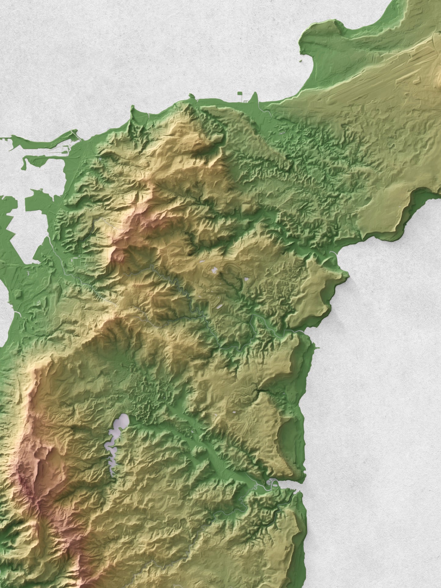 Guam - Shaded Relief Map (18x24")