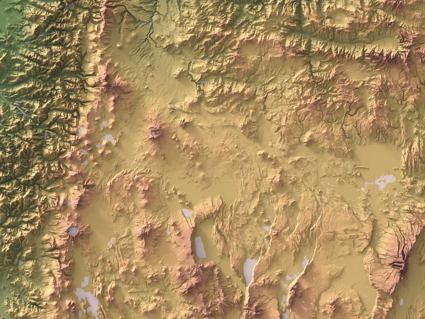 Oregon - Shaded Relief Map (24x18")