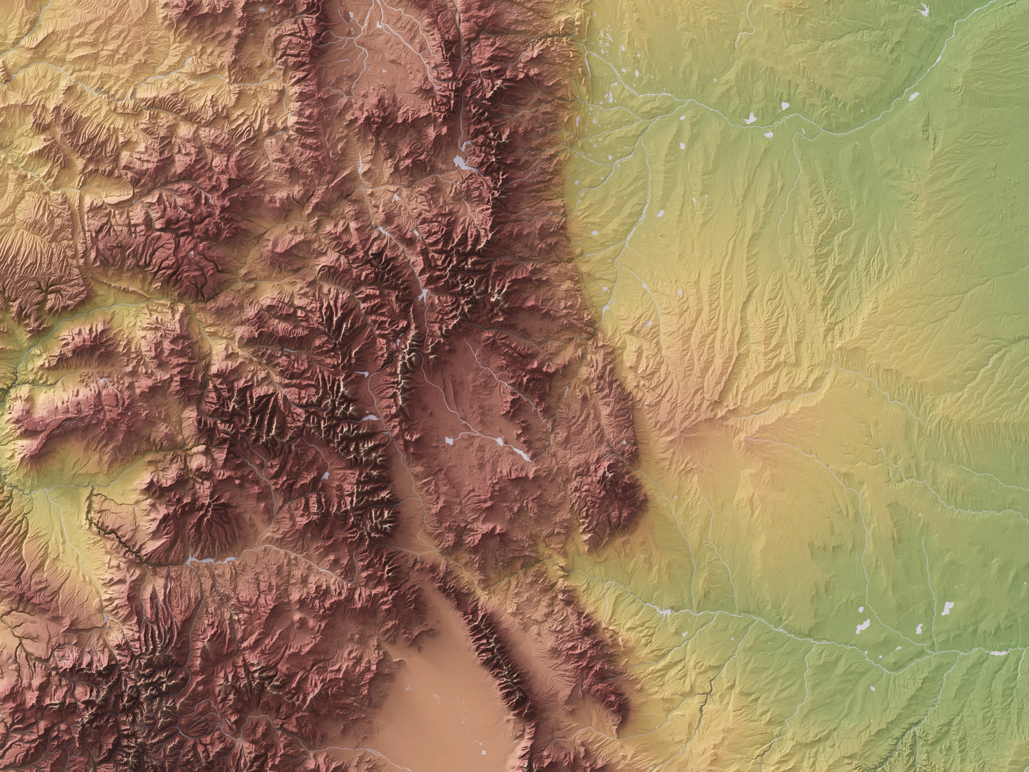 Colorado - Shaded Relief Map (24x18")