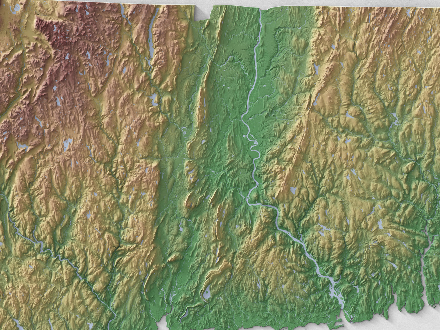 Connecticut - Shaded Relief Map (24x18")