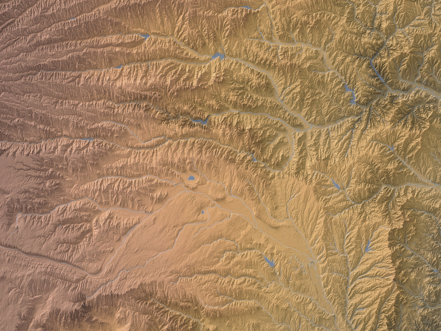 Kansas - Shaded Relief Map (24x18")