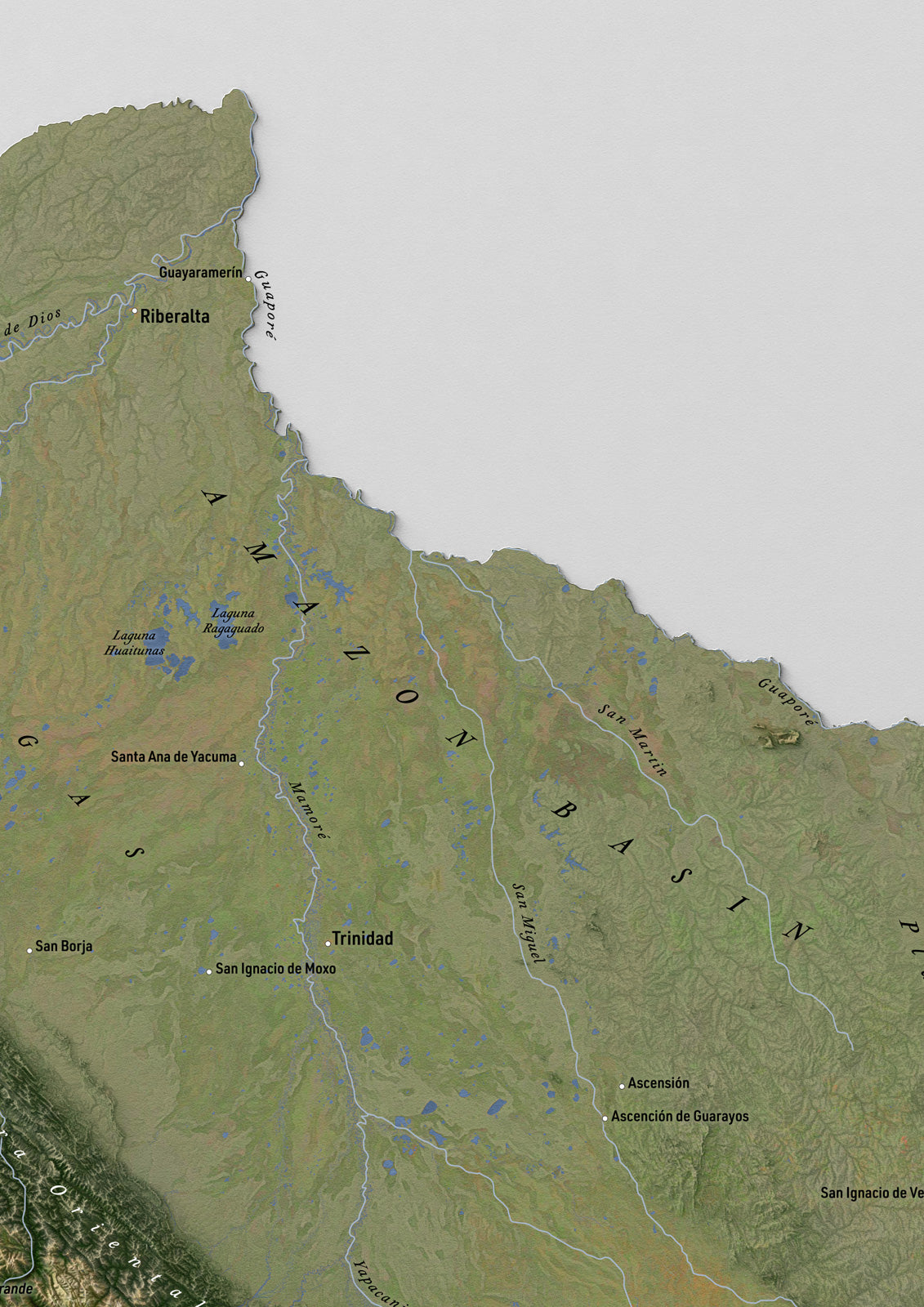 High-Resolution Digital Map Download – Bolivia