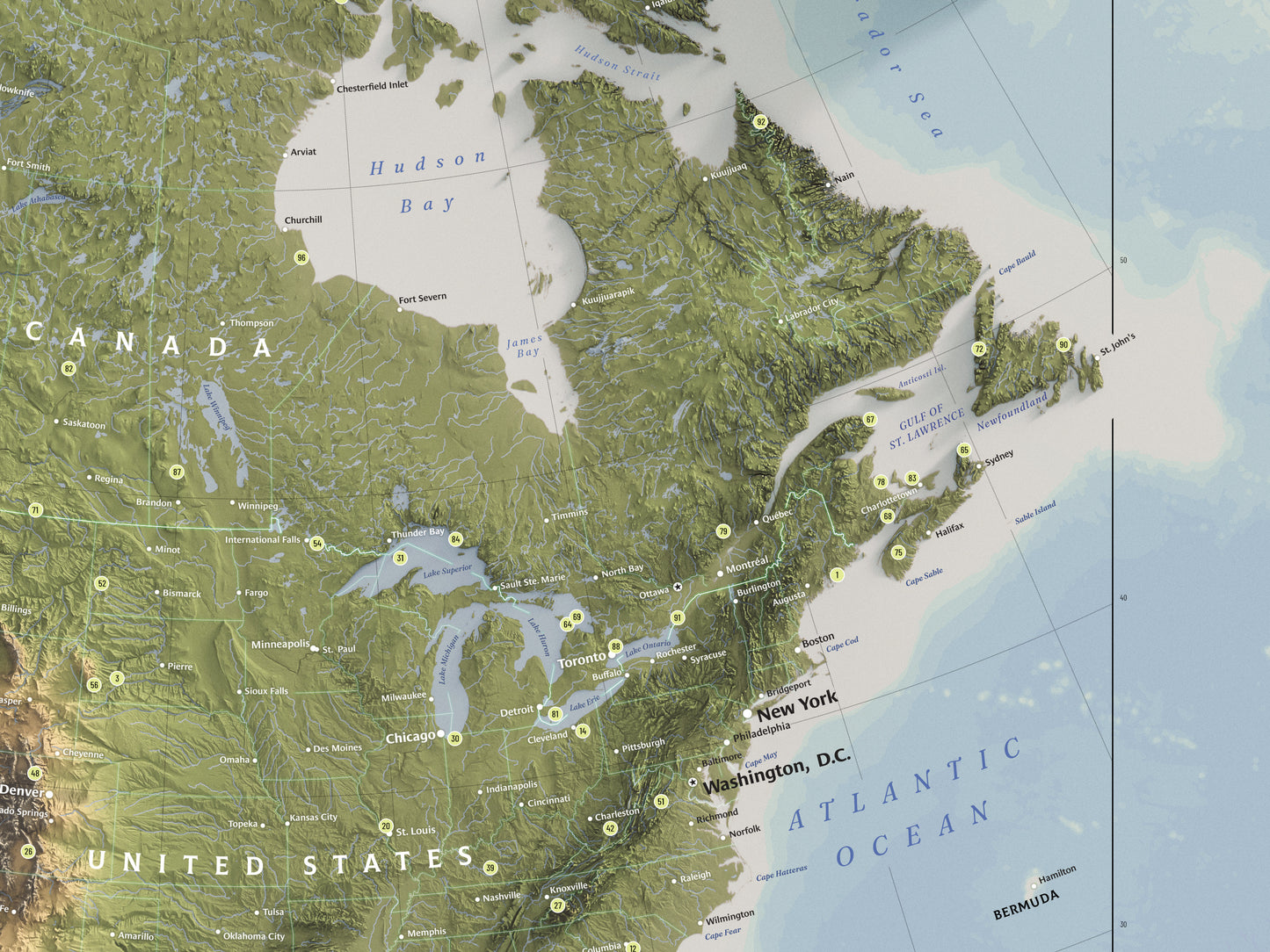 National Parks of North America map poster (24x36")