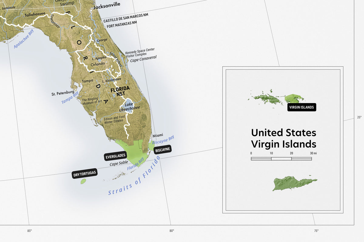 America’s National Parks & Landmarks — 36×24 Premium Map Poster