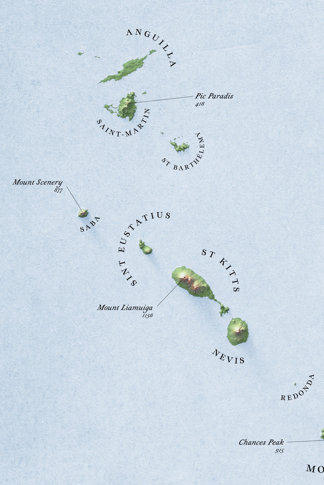 High-Resolution Digital Map Download – Caribbean Islands from Anguilla to Barbados and Grenada