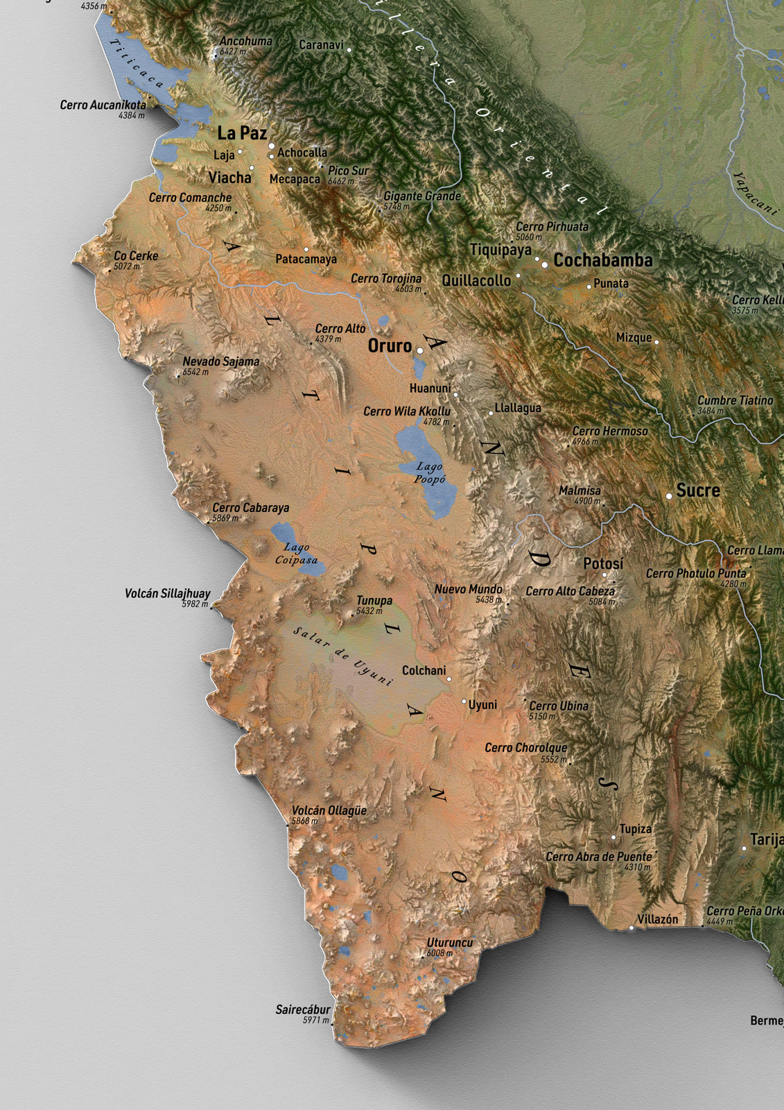 High-Resolution Digital Map Download – Bolivia
