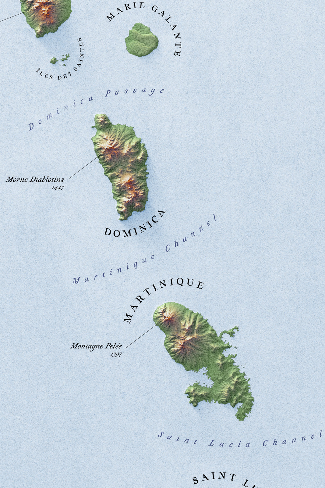 High-Resolution Digital Map Download – Caribbean Islands from Anguilla to Barbados and Grenada