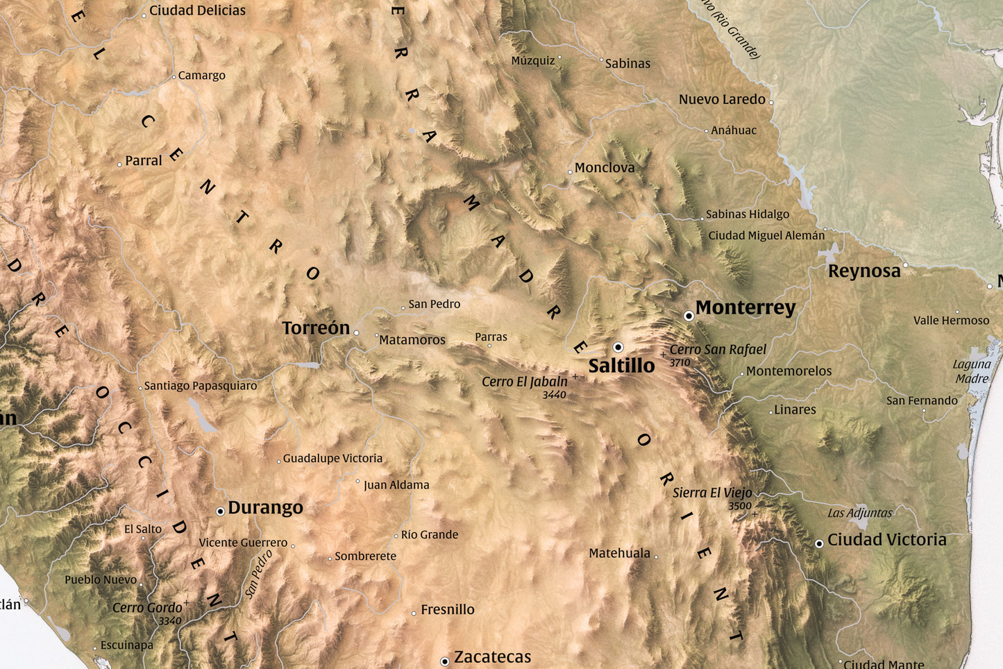 High-Resolution Digital Map Download – Mexico