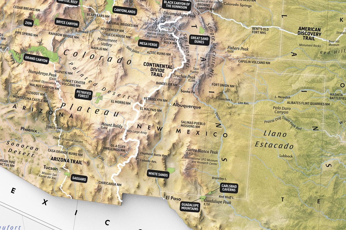 America’s National Parks & Landmarks — 36×24 Premium Map Poster