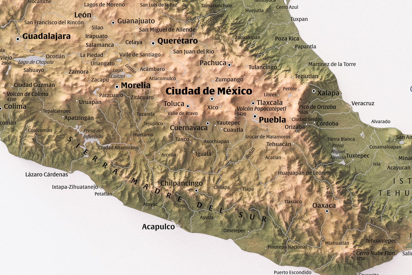 High-Resolution Digital Map Download – Mexico