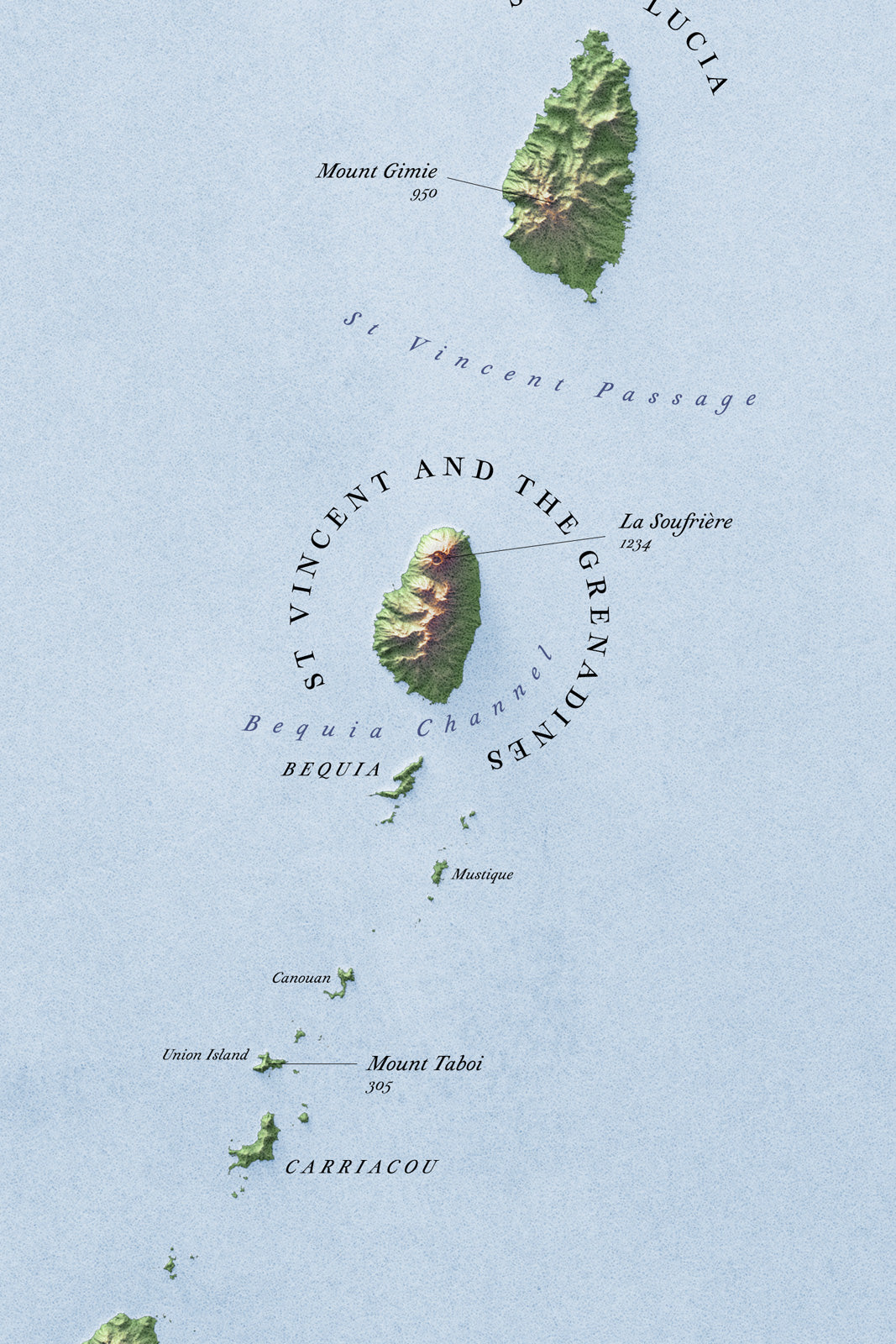 High-Resolution Digital Map Download – Caribbean Islands from Anguilla to Barbados and Grenada