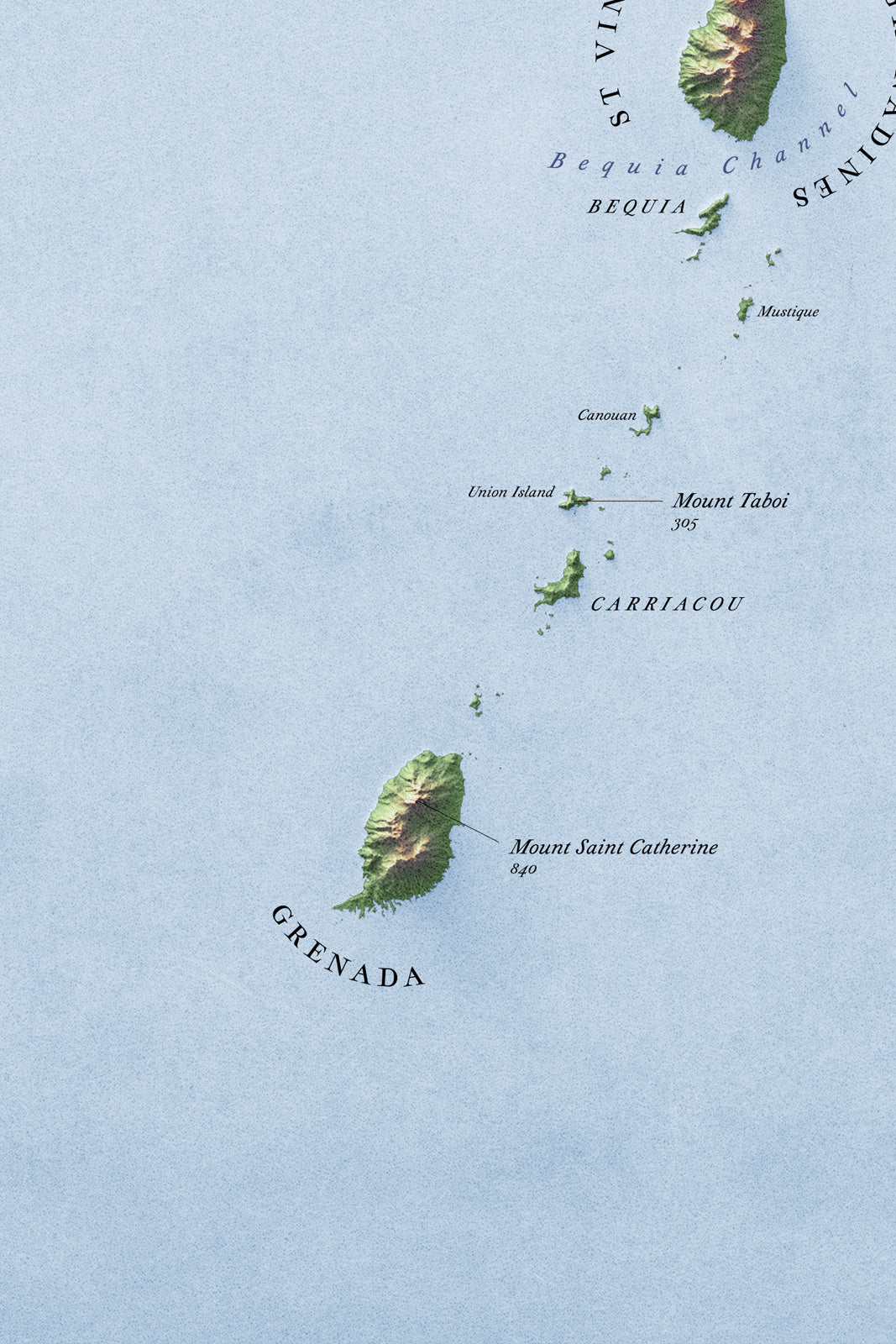 High-Resolution Digital Map Download – Caribbean Islands from Anguilla to Barbados and Grenada