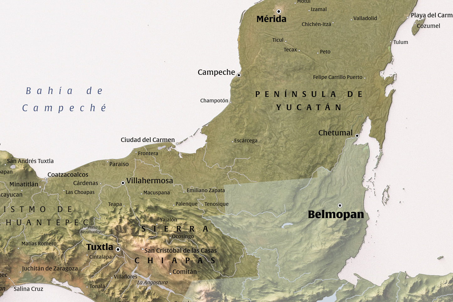 High-Resolution Digital Map Download – Mexico