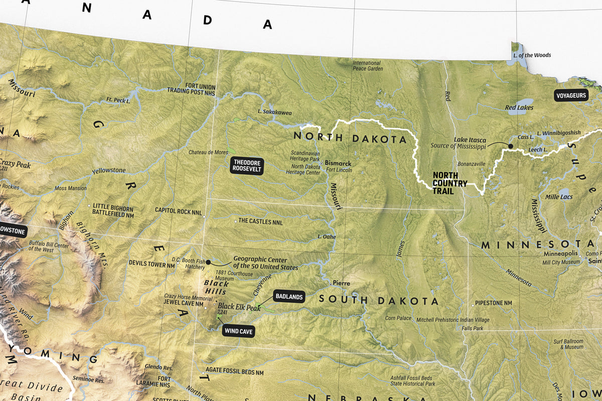 America’s National Parks & Landmarks — 36×24 Premium Map Poster