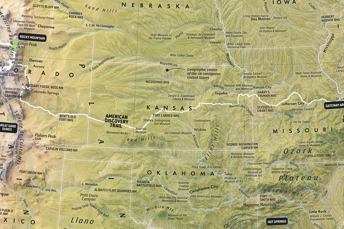 America’s National Parks & Landmarks — 36×24 Premium Map Poster