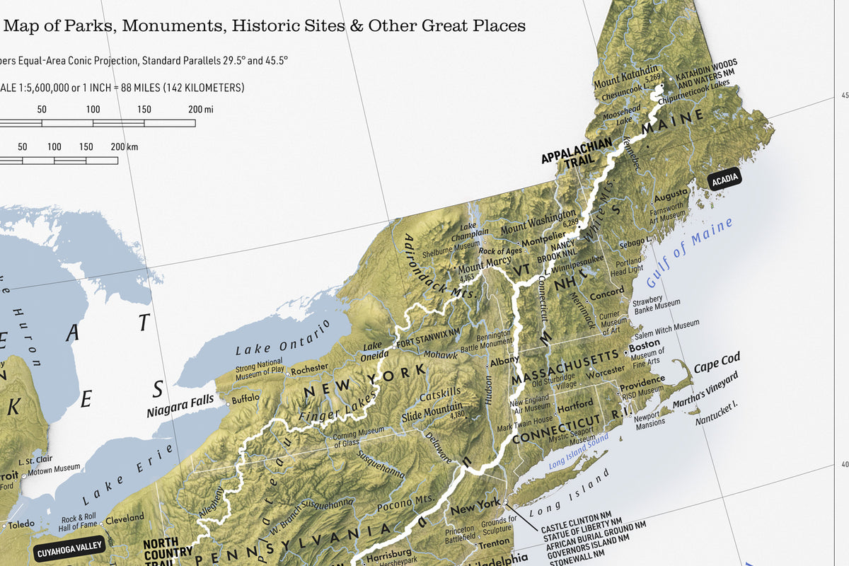 America’s National Parks & Landmarks — 36×24 Premium Map Poster