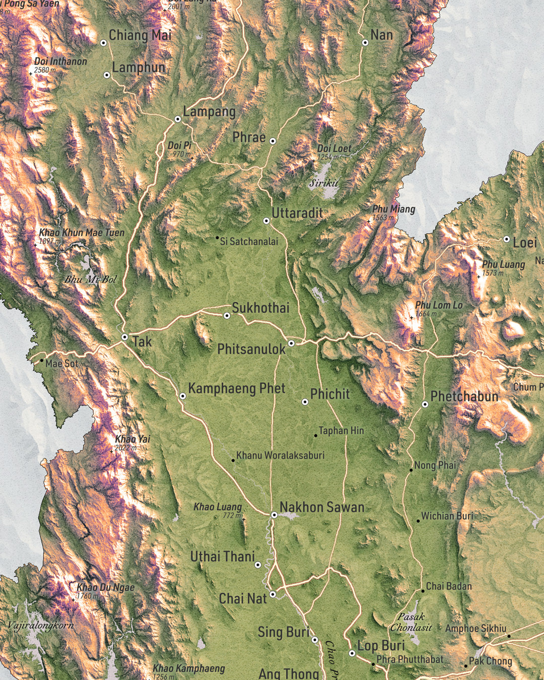 High-Resolution Digital Map Download – Thailand
