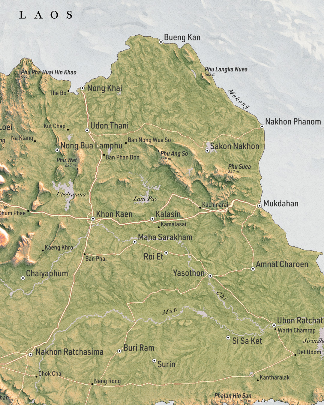 High-Resolution Digital Map Download – Thailand