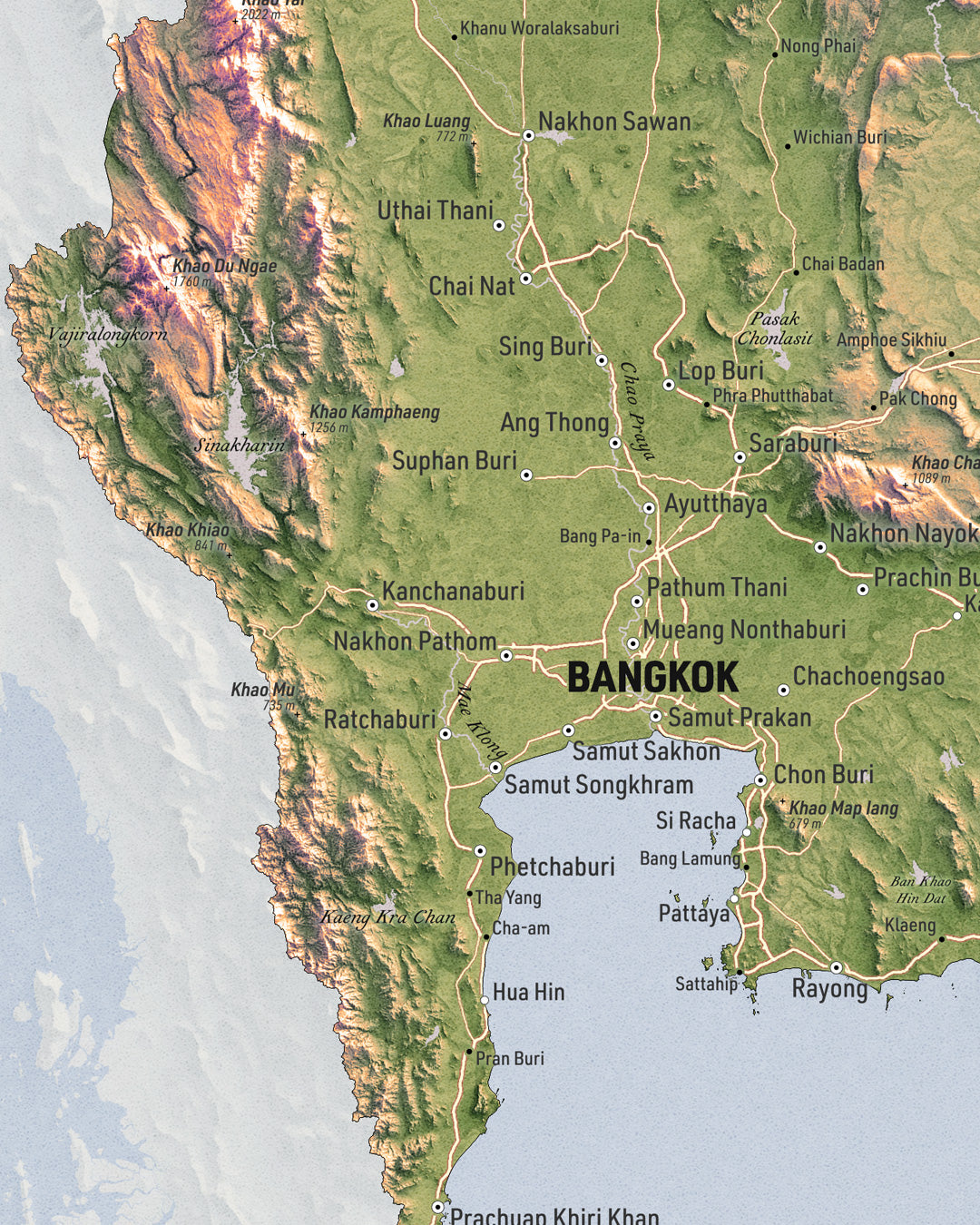 High-Resolution Digital Map Download – Thailand