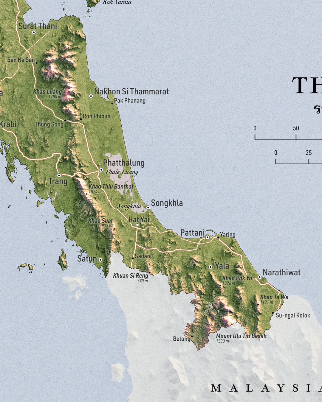 High-Resolution Digital Map Download – Thailand