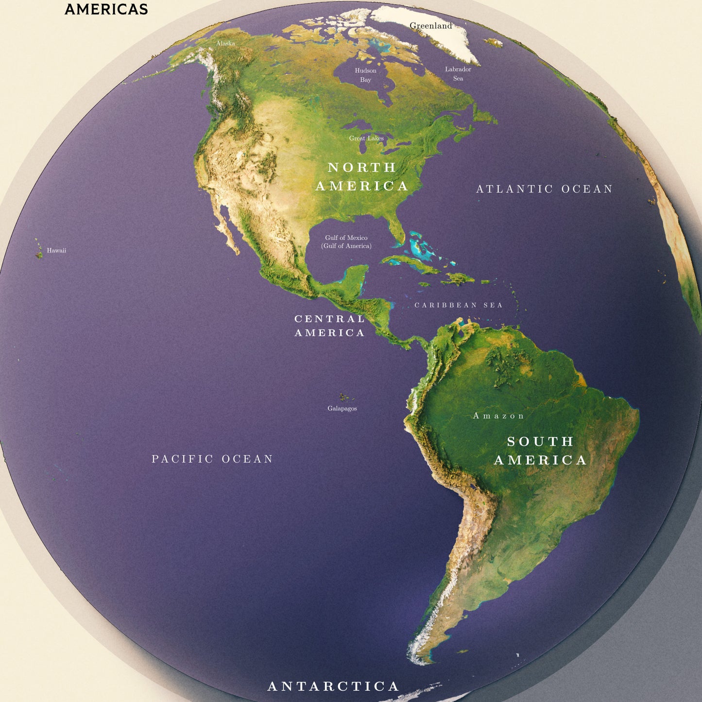 "Views of the World" – Multi-Angle Earth Perspectives Map Poster (36" x 24")