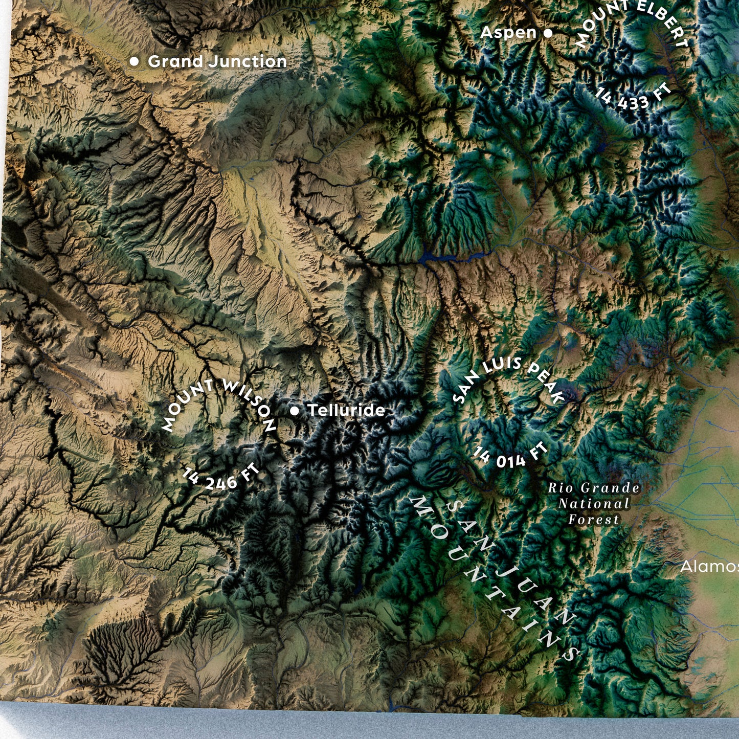 Colorado - Shaded Relief Map (36x24")