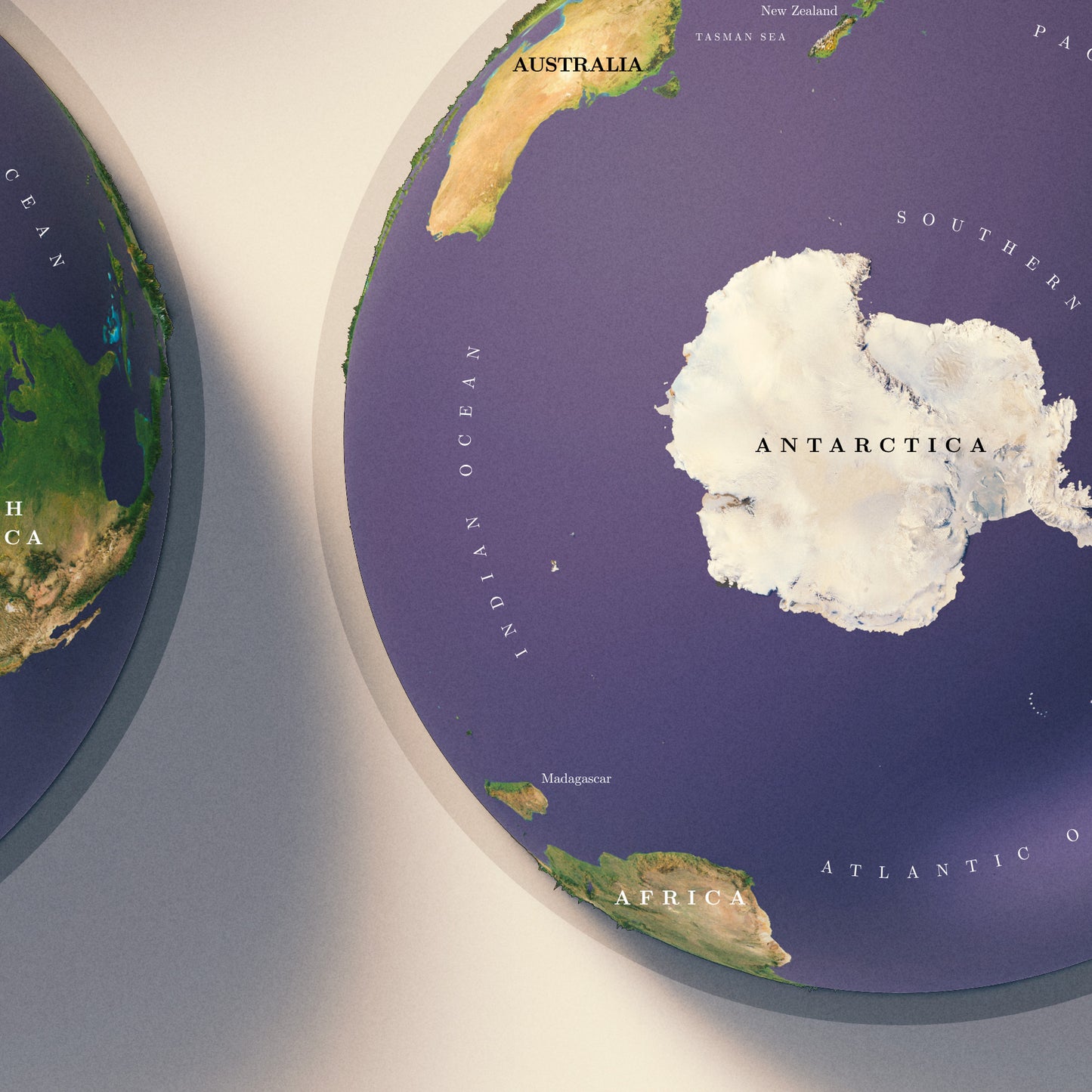 "Views of the World" – Multi-Angle Earth Perspectives Map Poster (36" x 24")