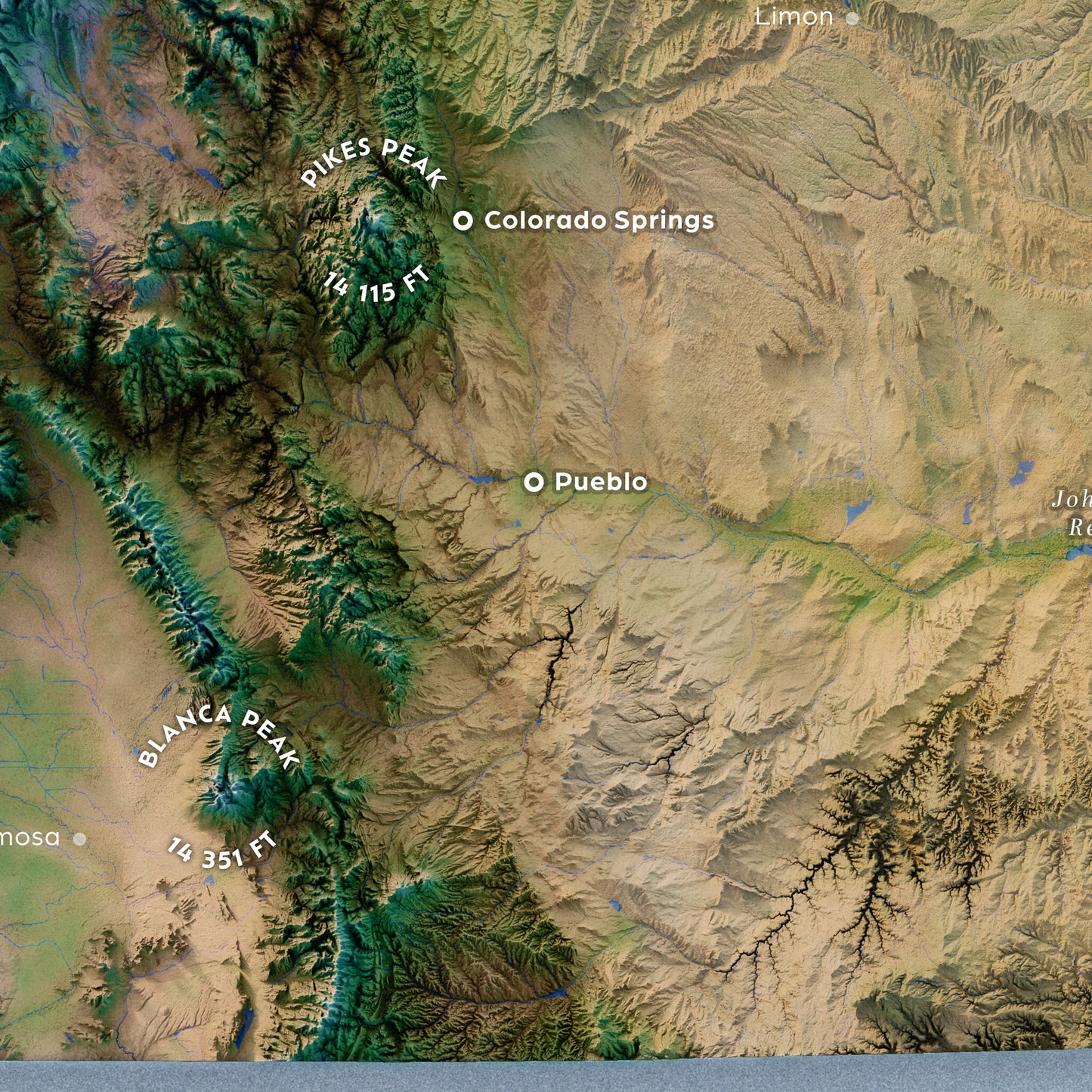 Colorado - Shaded Relief Map (36x24")