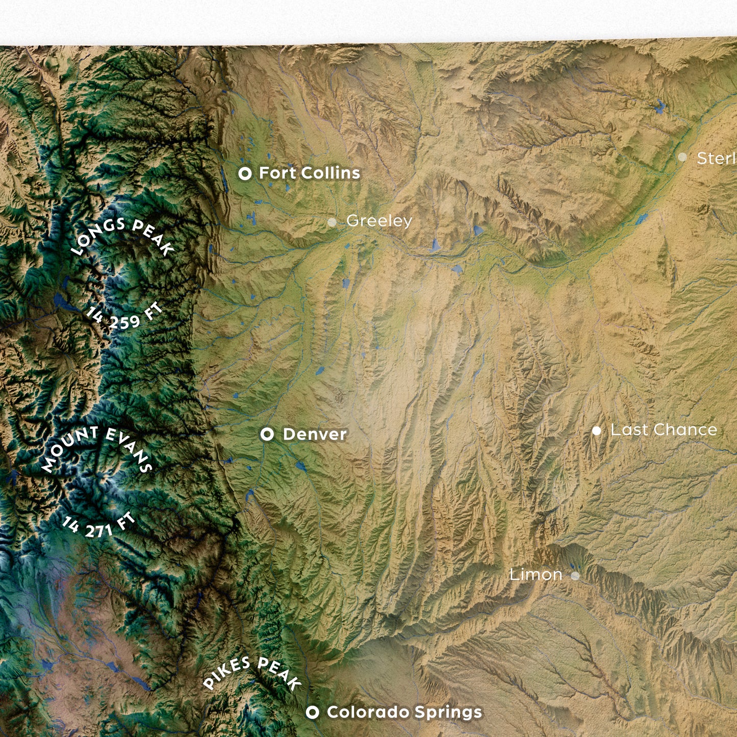 Colorado - Shaded Relief Map (36x24")