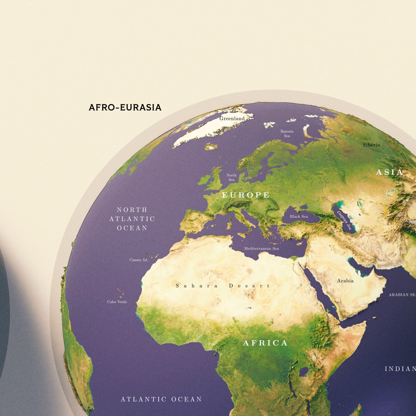 "Views of the World" – Multi-Angle Earth Perspectives Map Poster (36" x 24")